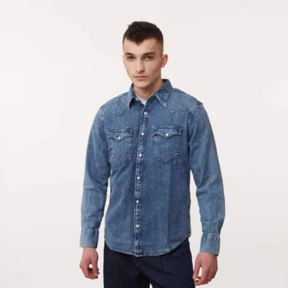 1993 Men's Vintage Levi's Denim Shirt - Picture 2 of 6